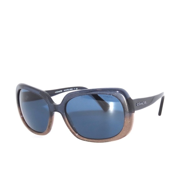 Coach 8178 (L1591) 547480 Denim Taupe Glitter Gradient Blue Sunglasses - Picture 1 of 5